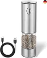 Produktbild: Elektrische Salz- und Pfeffermühle, Stufenlos einstellbarer Keramikmahlwerk aus