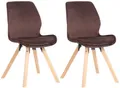 Produktbild: CLP Esszimmerstuhl Luna (2er Set), Kunststoff/ Kunstleder/ Stoff/ Samt