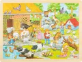 Produktbild: Einlegepuzzle Streichelzoo | goki | 40 x 30 x 0,8 cm, Holz, 48 Teile, per Stück