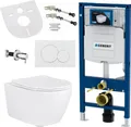 Produktbild: Geberit Hänge Wand Dusch WC Spülrandlos Toilette Taharet/Bidet Ventil Vorwandelement Set