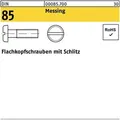 Produktbild: Flachkopfschraube Din 85/iso 1580 Schlitz M 3 X 8 Messing