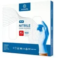 Produktbild: Kemes Einweghandschuhe Nitrilhandschuhe 100 Stück Einmalhandschuhe Gummihandschuh Latexfrei blau XL