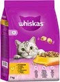 Produktbild: WHISKAS Adult 1+ Katzenfutter trocken - ab 1 Jahr - 7kg, Großpackung - mit Huhn - Trockenfutter für Katzen - 1 Beutel