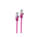 Produktbild: RJ45 Flachkabel m. CAT 7 Rohkabel slim magenta 5m
