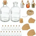 Produktbild: Relaxdays - Dekogläser 20er Set, Glasflaschen Mit Korken, 125 Ml, Gewürzgläser Zum Befüllen Mit Deko, Transparent/natur