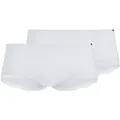 Produktbild: SKINY Damen Hipster, 2er Pack - Pant DP, Classic Cotton, Spitze, Baumwoll-Stretch Weiß XL
