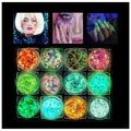 Produktbild: WAWJ® Glitter, 12 Farben Festival Glitzer Gesicht, Fluoreszierendes Body Glitter Festival Accessoires, Halloween Schminke Make-up Glitter Zubehör für Gesicht, Nagelde, Körper, Haare