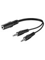 Produktbild: Pro MiniJack 3.5mm splitter (1F - 2M) - Mono - Black