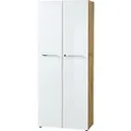 Produktbild: GERMANIA Nicht Höhenverstellbar Aktenschrank Eiche 800 (B) x 370 (T) x 1.960 (H) mm Glas, Spanplatte