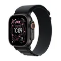 Produktbild: Apple Watch Ultra 3 Titan Schwarz (GPS + Cellular) 49mm (Alpine Armband Schwarz) M MF0V4QF/A