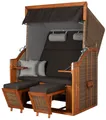 Produktbild: bene living Strandkorb Strandkorb Tinnum Pinie - PE griseum - Modell 572, BxTxH: 120x80x160 cm, Volllieger, Ostsee-Strandkorb
