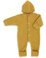 Produktbild: Engel Overall mit Kapuze, 100% Schurwolle Fleece, Natur, Gr. 50/56-86/92, 4 Farben (74/80, Safran melange)