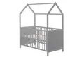 Produktbild: roba® Babybett Hausbett 70 x 140 cm, Babybett in Hausoptik, höhenverstellbar, Umbaubar zum Juniorbett