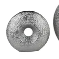 Produktbild: Deko Vase HELSINKI rund mit Lochdesign D. 26cm silber grau aus Keramik Formano