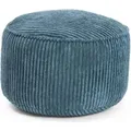 Produktbild: Lumaland Sitzsack-Hocker Pouf rund Cord 50l dunkelblau - Dunkelblau