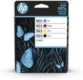 Produktbild: HP 903 4-Pack Tintenpatrone - Schwarz/Cyan/Magenta/Gelb (6ZC73AE)