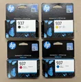 Produktbild: 4 original HP Tinten 937 Black Cyan Magenta Yellow ( 06/2025 ) OVP Rechnung