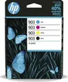 Produktbild: HP 903 4er-Pack Tintenpatrone Schwarz, Cyan, Magenta, Gelb (6ZC73AE)