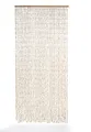 Produktbild: Türvorhang Fliegenvorhang Sichtschutz CIRCLES Papier beige 45 Stränge 100x210cm