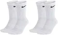 Produktbild: NIKE 4 Paar Herren Damen Socken Lang SX4508 weiß oder schwarz, Größe:42-46, Sockenpakete:4 Paar weiss