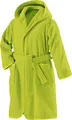 Produktbild: Erwin Müller Kinder-Bademantel mit Kapuze Uni Frottier hellgrün Größe 122/128 - weich, flauschig, saugstark, mit Bindegürtel und Taschen, 100% Baumwolle