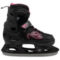 Produktbild: Cox Swain Schlittschuhe CRYSTAL – größenverstellbar, Softboot – Black/Pink – S (33-36), Verstellbare Schlittschuhe mit Edelstahlkufen schwarz S (33-36)
