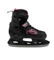 Produktbild: Cox Swain Schlittschuhe CRYSTAL – größenverstellbar, Softboot – Black/Pink – S (33-36), Verstellbare Schlittschuhe mit Edelstahlkufen