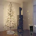 Produktbild: HiLight LED Weihnachtsbaum 180 cm braun - mit 296 warmweißen LEDs und Schneedeko - Christbaum/Tannenbaum für Außenbereich geeignet - Zweige und Äste biegsam - inkl. Metallständer