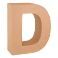 Produktbild: Glorex 6 2029 104 - Papp - Buchstabe D, Buchstabe aus brauner Pappe, ca. 17,5 X 5,5 cm groß, zum bemalen und bekleben, für Serviettentechnik und Décopatch, ideal als Dekoration