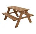 Produktbild: ML-DESIGN Garten-Kindersitzgruppe Kindersitzgarnitur für Draußen, Spielsitzgruppe mit 4 Plätzen, Braun Picknicktisch Sitzgarnitur 2 Bänke mit Tisch Massivholz Outdoor