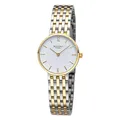 Produktbild: REGENT Damenuhr Edelstahl mit feinem Gliederarmband Analog Bicolor 5 ATM F-1486