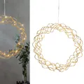 Produktbild: Eglo LED Lichterkranz Weihnachten Fensterdeko Curly Messing Ø30cm extra warmweiß