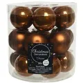 Produktbild: 18 Weihnachtskugeln 4cm Glas Christbaumkugeln Weihnachtsbaumkugeln kupferbraun