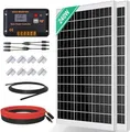 Produktbild: ECO-WORTHY Monokristallines Solarpanel Solarzelle kit 240 W enthält 12 V Solarmodul + 30 A Solarladeregler + 5m Solarkabel + Z-Befestigungsklammern für Wohnmobil,Wohnwagen,Haushalt und Off-Grid-System