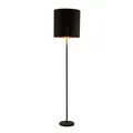 Produktbild: Lindby Stehleuchte Nymar, schwarz-gold, Stoff, 179 cm, E27