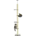 Produktbild: PawHut Kratzbaum Deckenhoch 230-250 cm mit Hängematte Kippschutz