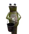Produktbild: Deko-Impression Dekofigur Gartendeko Zaunfigur Zaunhocker Pfahlhocker Frosch mit Eimer 15,5 cm (1 St)