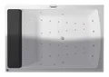 Produktbild: Riho Anna Thermae Rechteck-Whirlpool links schwarze Kopfstützen 1900 x 1300 mm - Weiß Glänzend - B065005005