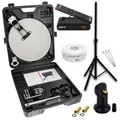 Produktbild: PremiumX Camping SAT Anlage Satellitenschüssel TV Receiver Single LNB 10m Kabel F-Stecker im Koffer Camp Stativ