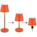 Produktbild: Außenleuchte Tischlampe Akku Tischleuchte Touchdimmer Flaschenaufsatz CCT, orange, USB-C, LED 3W 200Lm warm-kaltweiß, DxH 11,5x36 cm