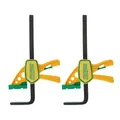 Produktbild: MatchFit GRR-RIP Klemmen von Microjig, 2 Stück, Schwalbenschwanzschienenklemmen, Squeeze Action Schwalbenschwanzklemmen für Vorrichtungen, Schlitten, Werkbänke, DVC-625QCK2, Gelb