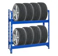 Produktbild: PROREGAL® Standregal Reifenregal TIGER 100x110x35cm 8 Reifen auf 2 Ebenen Blau