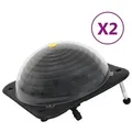 Produktbild: vidaXL Solarkugel Poolheizung 2 Stk. 75x75x36 cm HDPE Aluminium