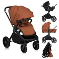 Produktbild: 3 in 1 Kombi-Kinderwagen LIONELO® Buggy Reisebuggy inkl. Auto- Babyschale
