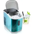 Produktbild: Mulano Eiswürfelmaschine Edelstahl Eiswürfelbereiter Eiswürfel Ice Maker Eis Maschine Icemaker (blau)