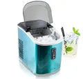 Produktbild: Mulano Elektrischer Eiswürfelbereiter Design Edelstahl Blau, mit transparentem Deckel MS-17107