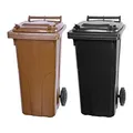 Produktbild: PROREGAL SuperSparSet 2x 2-Rad-Mülltonne MGB | HDPE-Kunststoff | 120 Liter | Braun & Grau/Schwarz | Mülltonne, Müllgroßbehälter, Mülleimer, Abfalltonne, Müllbehälter, Universaltonne
