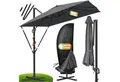 Produktbild: KESSER Ampelschirm, Sonnenschirm SUN XL 300 300 cm Inkl. Abdeckung 360° Drehbar & Neigbar