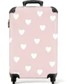 Produktbild: NoBoringSuitcases.com© Kinderkoffer Muster - Herz - Mädchen - Rosa 55x35x20cm, 4 Rollen, Handgepäck-Koffer, Kinderkoffer, Reisekoffer Mädchen