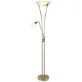Produktbild: Lindby Stehlampe Felicia, Metall, Gold / Messing IP20, 2 x 15 W LED E27 + 1 x 10 W LED E14